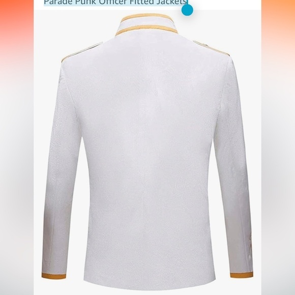 NWT Unisex Military Blazers Prince Coats Drummer Parade Officer Fitted Jackets - Picture 2 of 5